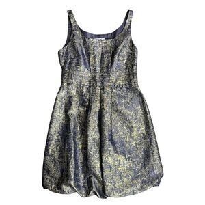 LIKE NEW Moschino Cheap & Chic Blue/Gold Metallic Dress Sz 6